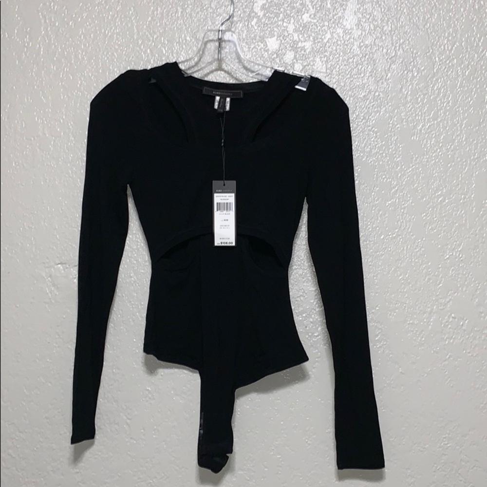 BCBGMAXAZRIA “BLOSSOM” XXS BLACK ONESIE